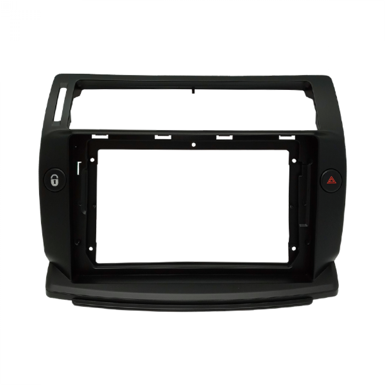 MOLDURA 9 CITROEN C4 PALLAS 2008-2013 - COM BOTOES PISCA ALERTA E TRAVA PRETO
