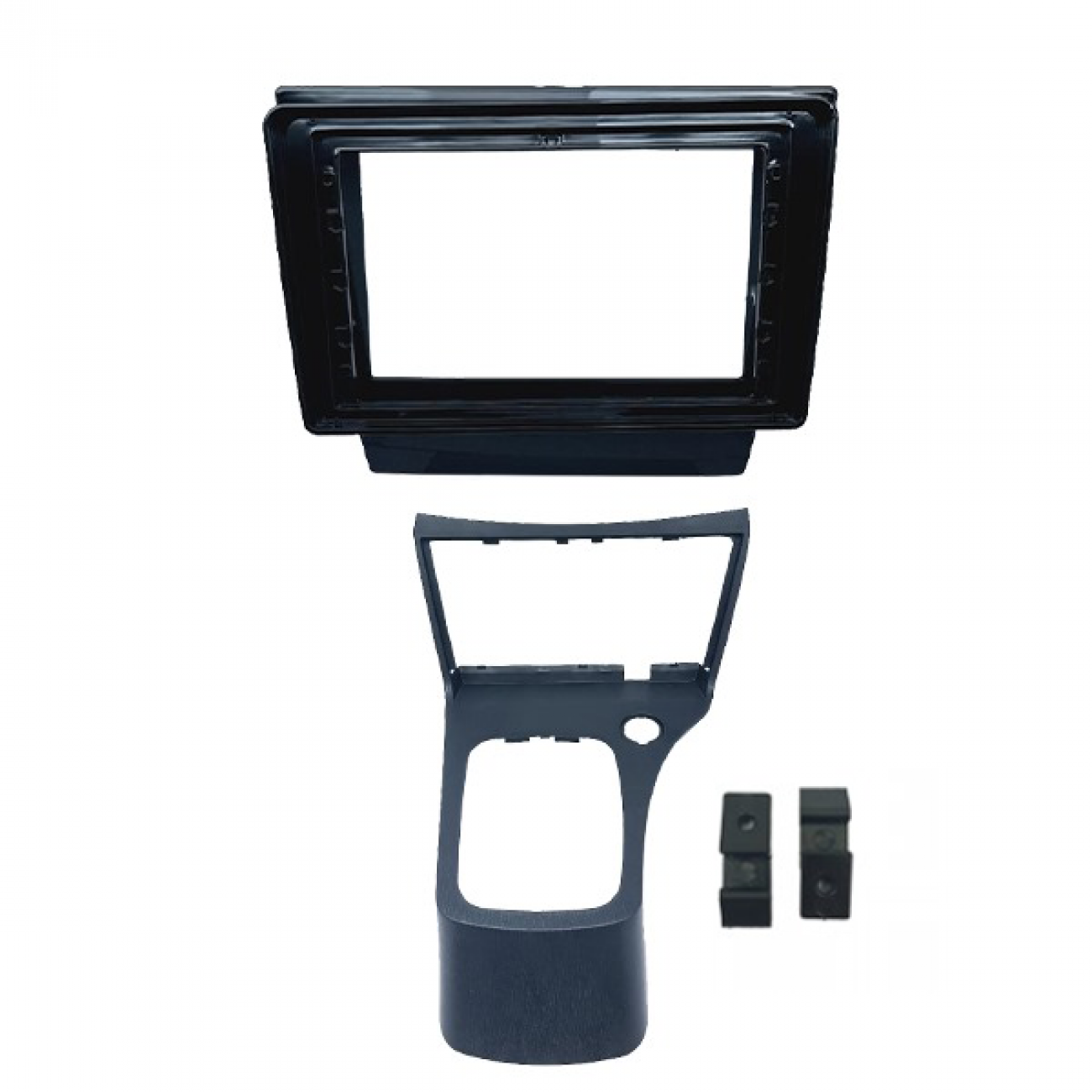 MOLDURA 9 FLUTUANTE CHEVROLET CELTA G2 2007-2015 E PRISMA 2006-2012 COM CONSOLE BLACK PIANO