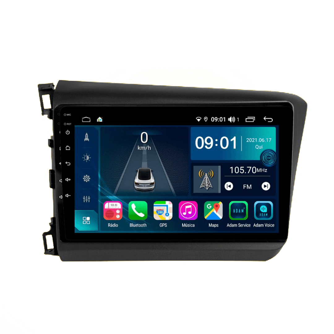 Central Multimidia Honda Civic G9 2012 a 2016 Cartronic OCTACORE
