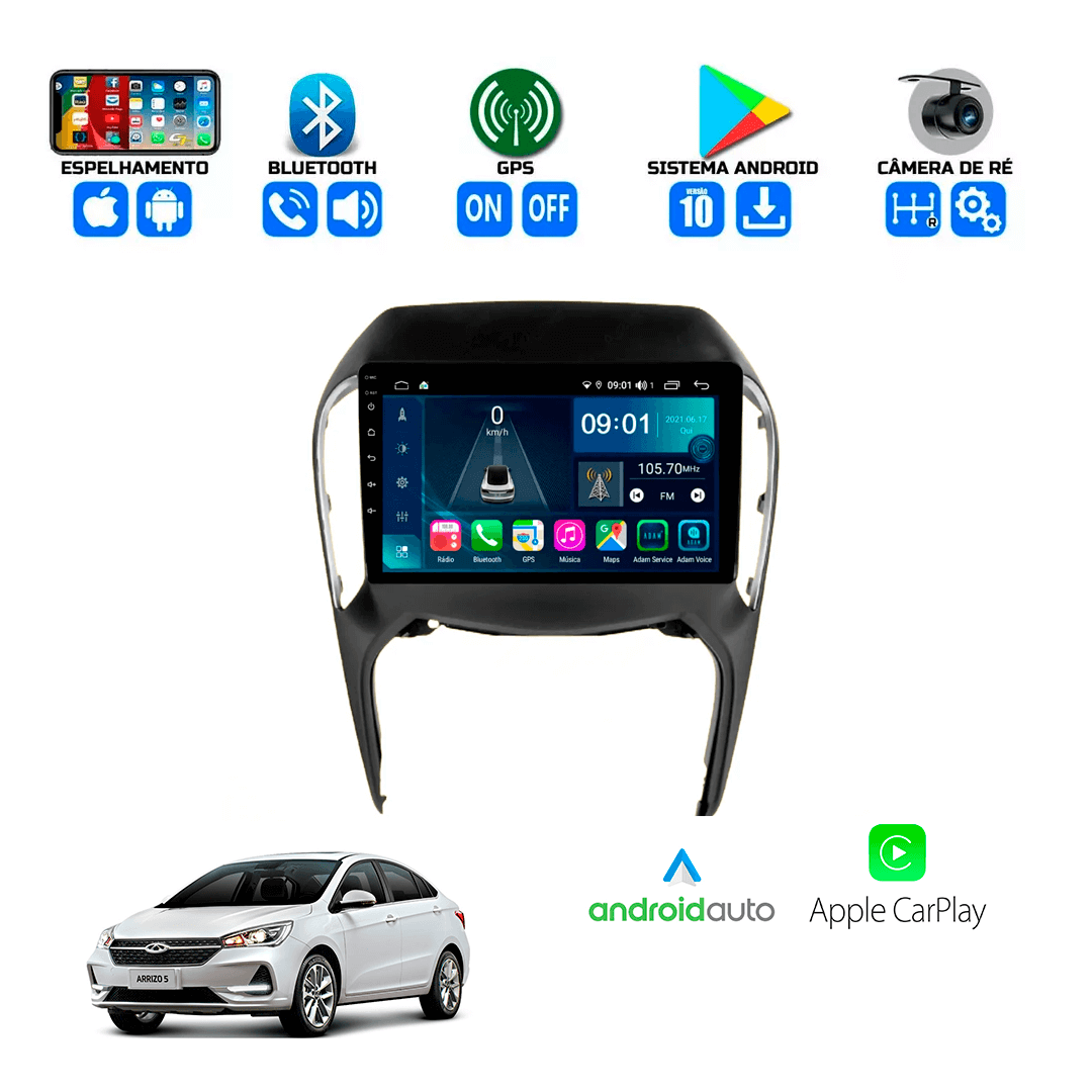 Central Multimidia Chery Arizzo 5 2018 a 2021 Cartronic OCTACORE