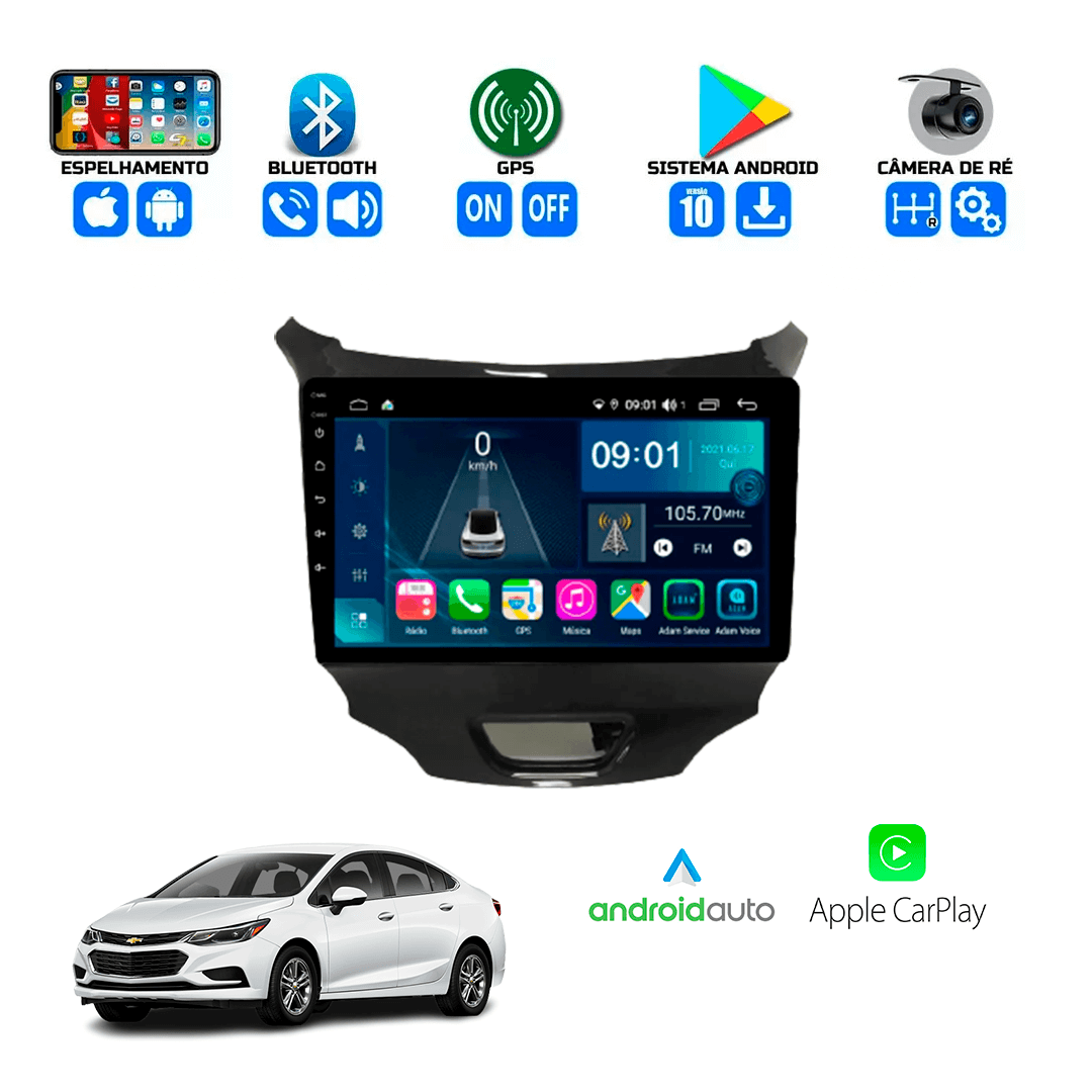 Central Multimidia Chevrolet Cruze 2017 a 2022 Cartronic OCTACORE