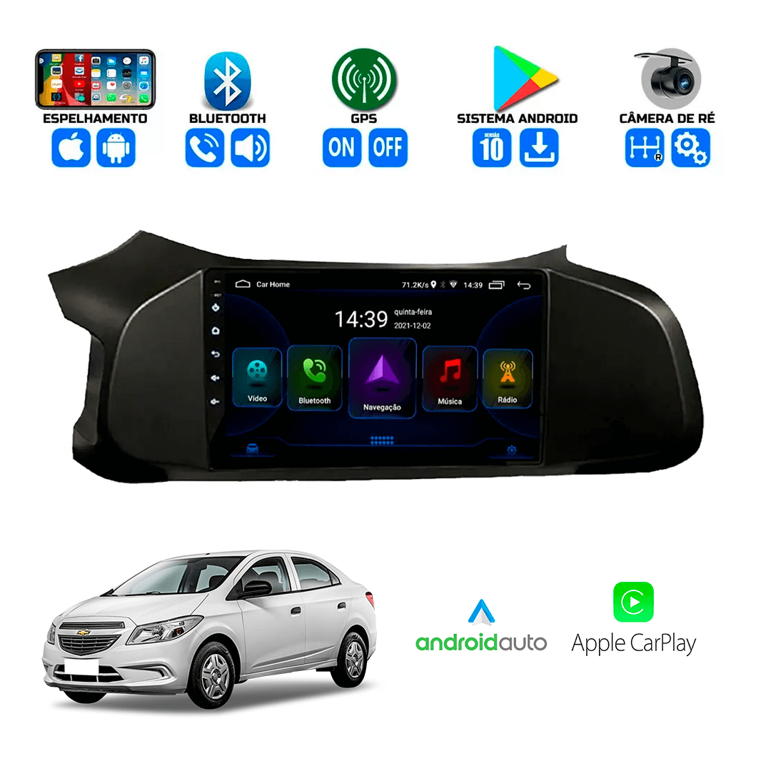 Central Multimidia Chevrolet Prisma 2013 a 2019 Cartronic OCTACORE