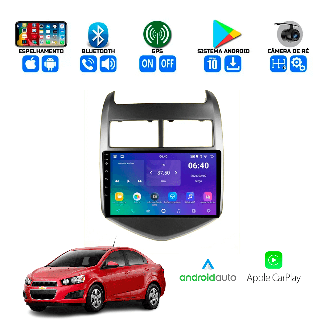 Central Multimidia Chevrolet Sonic 2012 a 2014 Cartronic