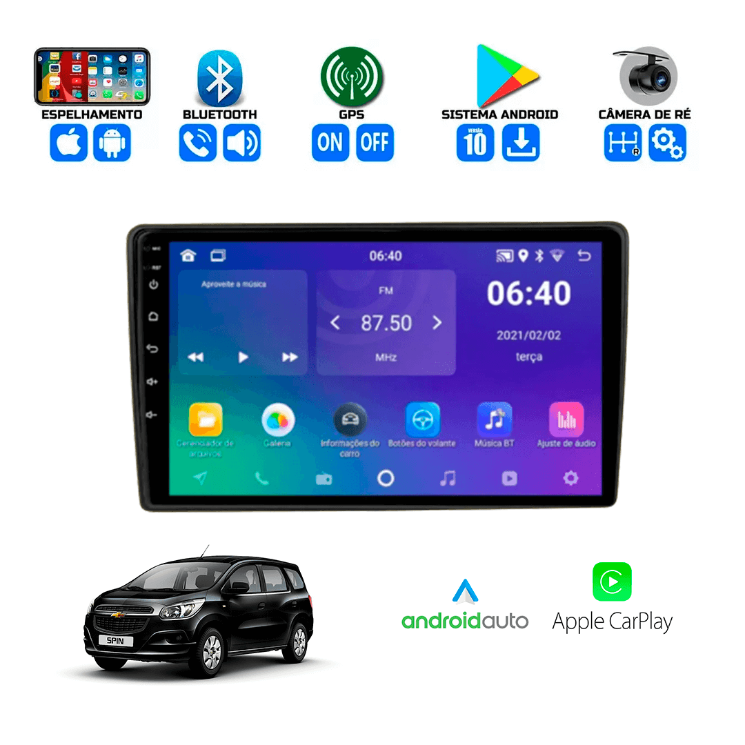 Central Multimidia Chevrolet Spin 2012 a 2022 Cartronic
