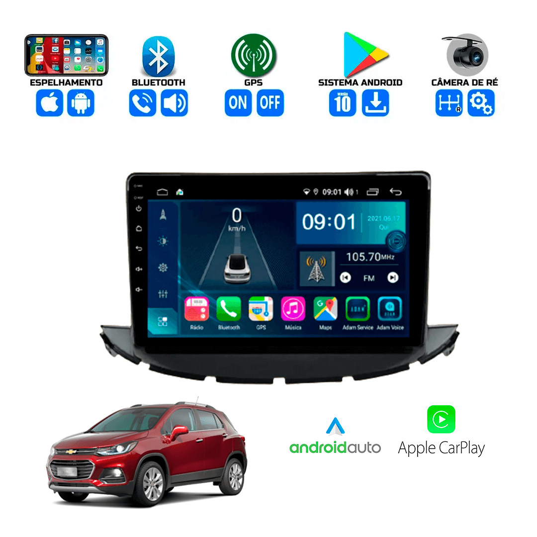 Central Multimidia Chevrolet Tracker 2017 a 2020 Cartronic OCTACORE