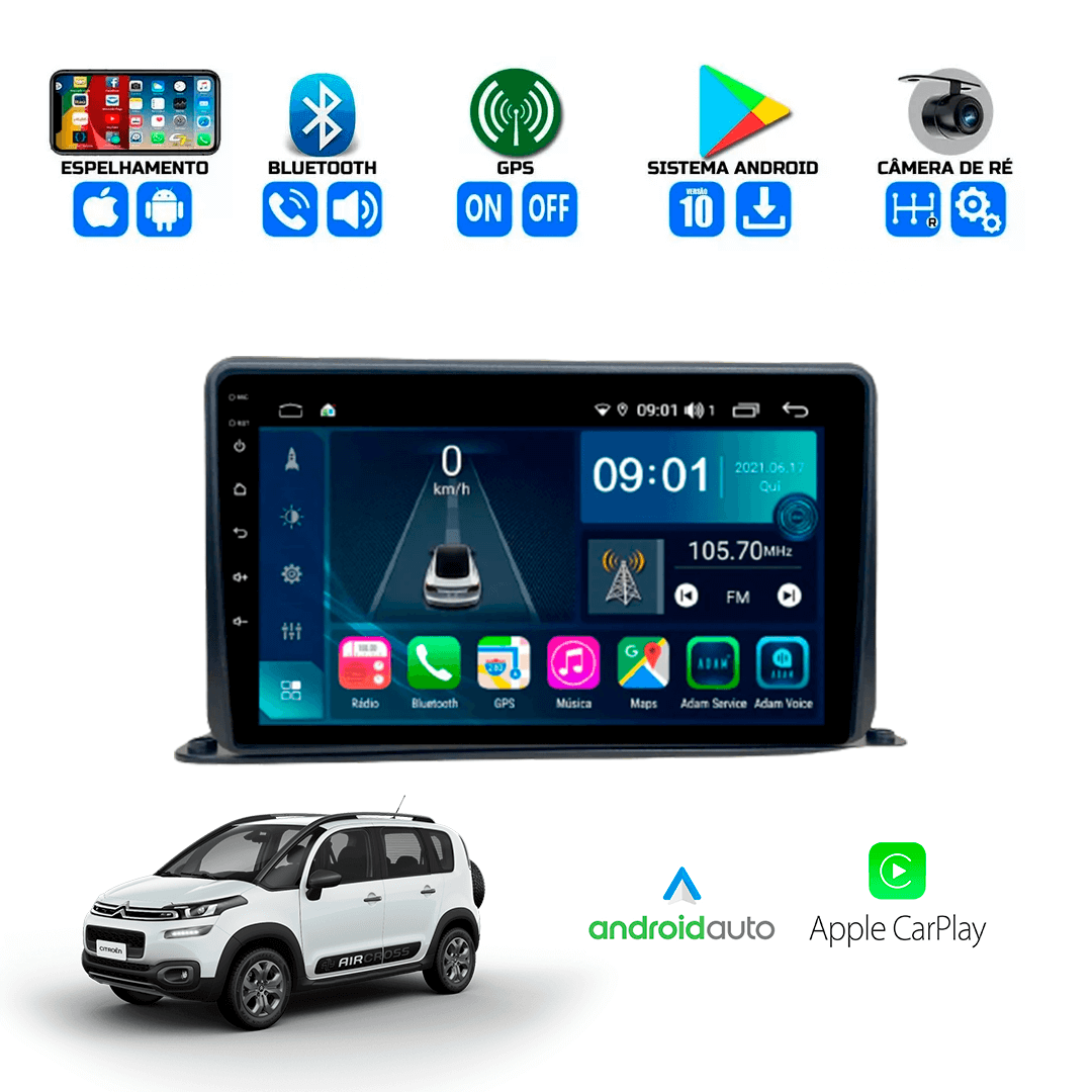 Central Multimidia Citroen Aircross 2010 a 2020 Cartronic OCTACORE