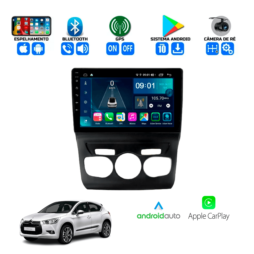 Central Multimidia Citroen Ds4 2014 a 2018 Cartronic OCTACORE