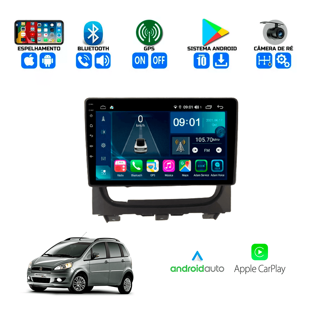 Central Multimidia Fiat Idea 2013 a 2019 Cartronic