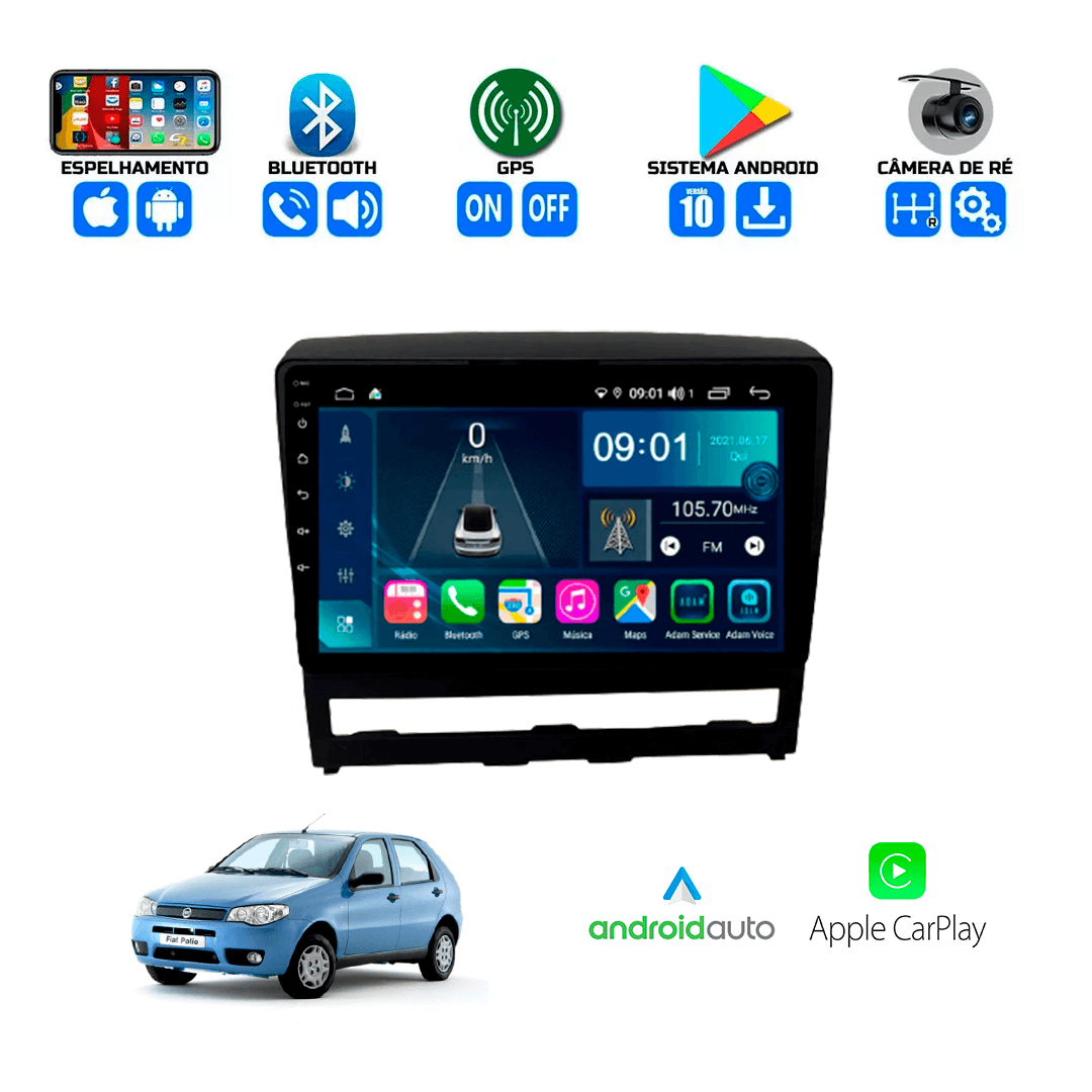 Central Multimidia Fiat Palio 2005 a 2012 Cartronic