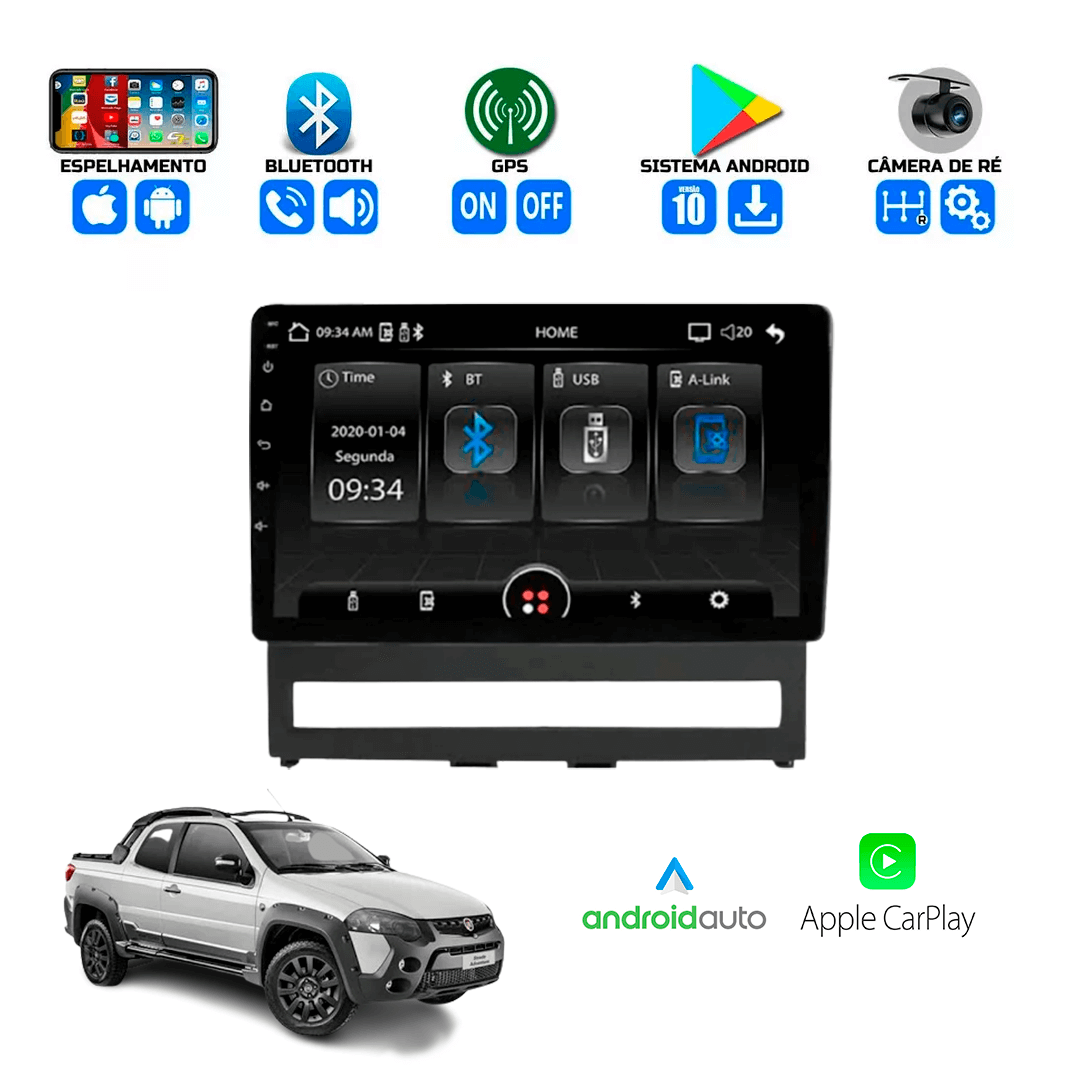 Central Multimidia Fiat Strada 2005 a 2012 Cartronic