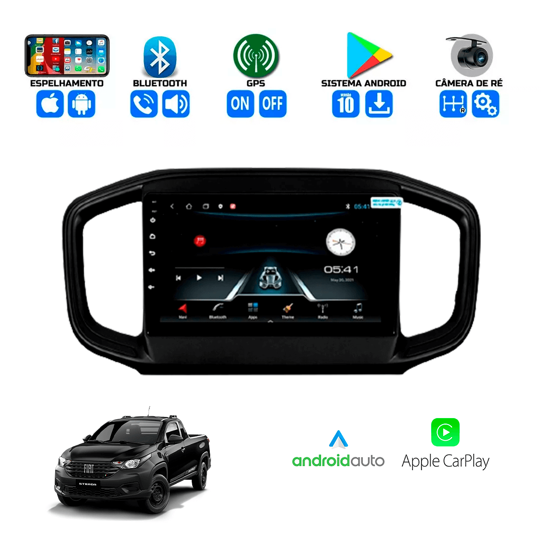 Central Multimidia Fiat Strada 2020 a 2023 Cartronic