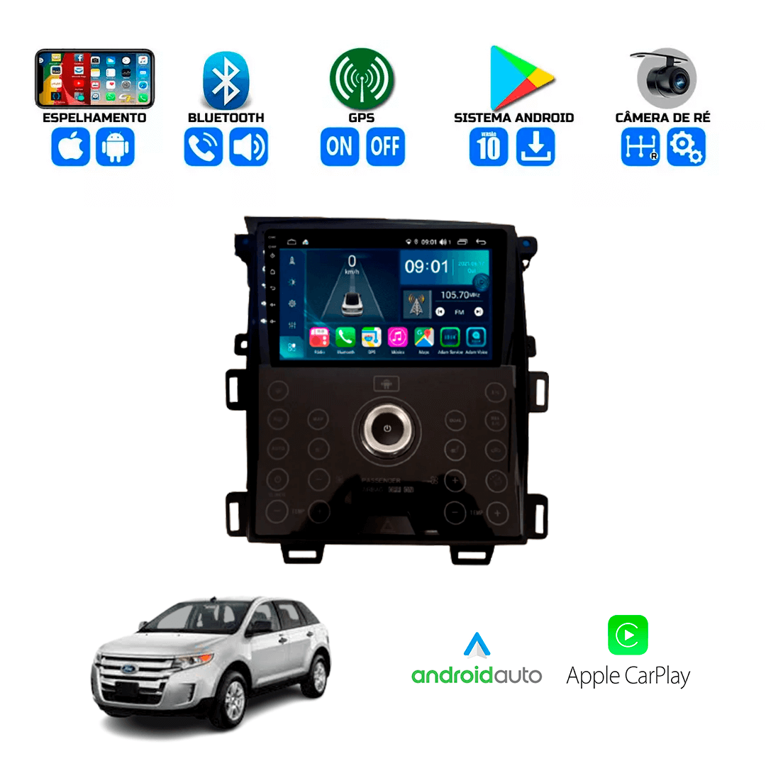 Central Multimidia Ford Edge 2010 a 2015 Cartronic
