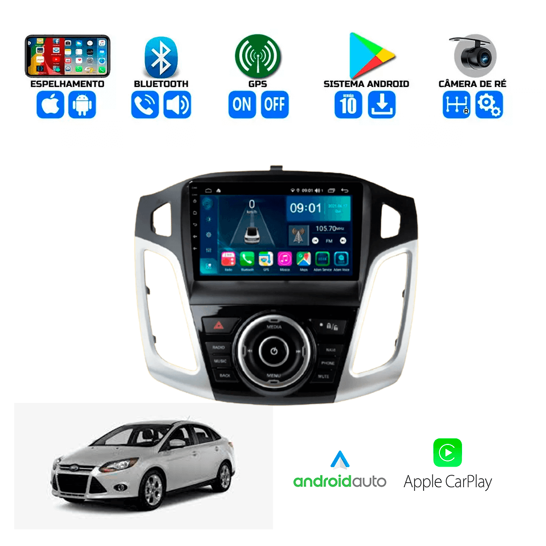 Central Multimidia Ford Focus 2014 a 2019 Cartronic