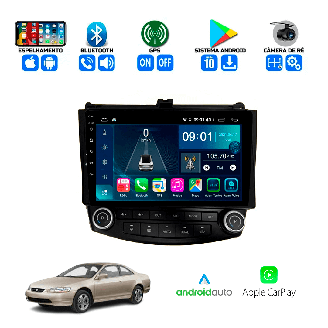 Central Multimidia Honda Accord 2000 a 2007 Cartronic