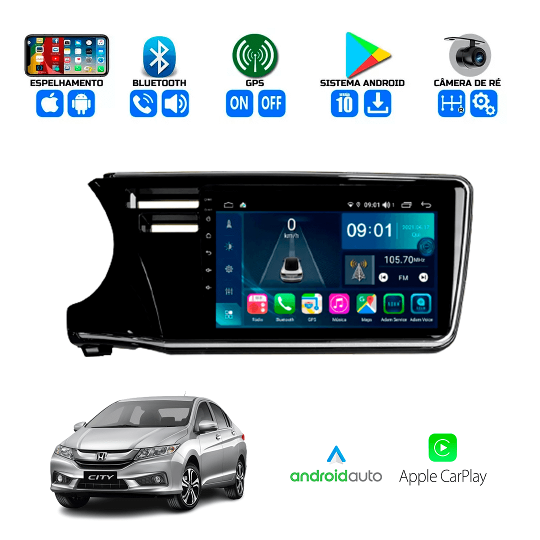 Central Multimidia Honda City 2015 a 2021 Cartronic