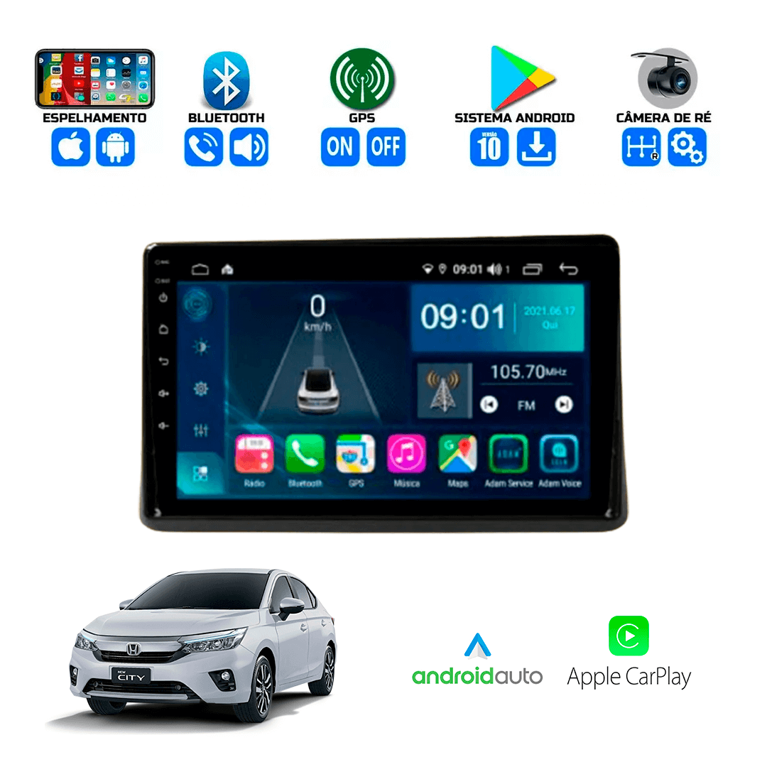 Central Multimidia Honda City 2022 a 2023 Cartronic