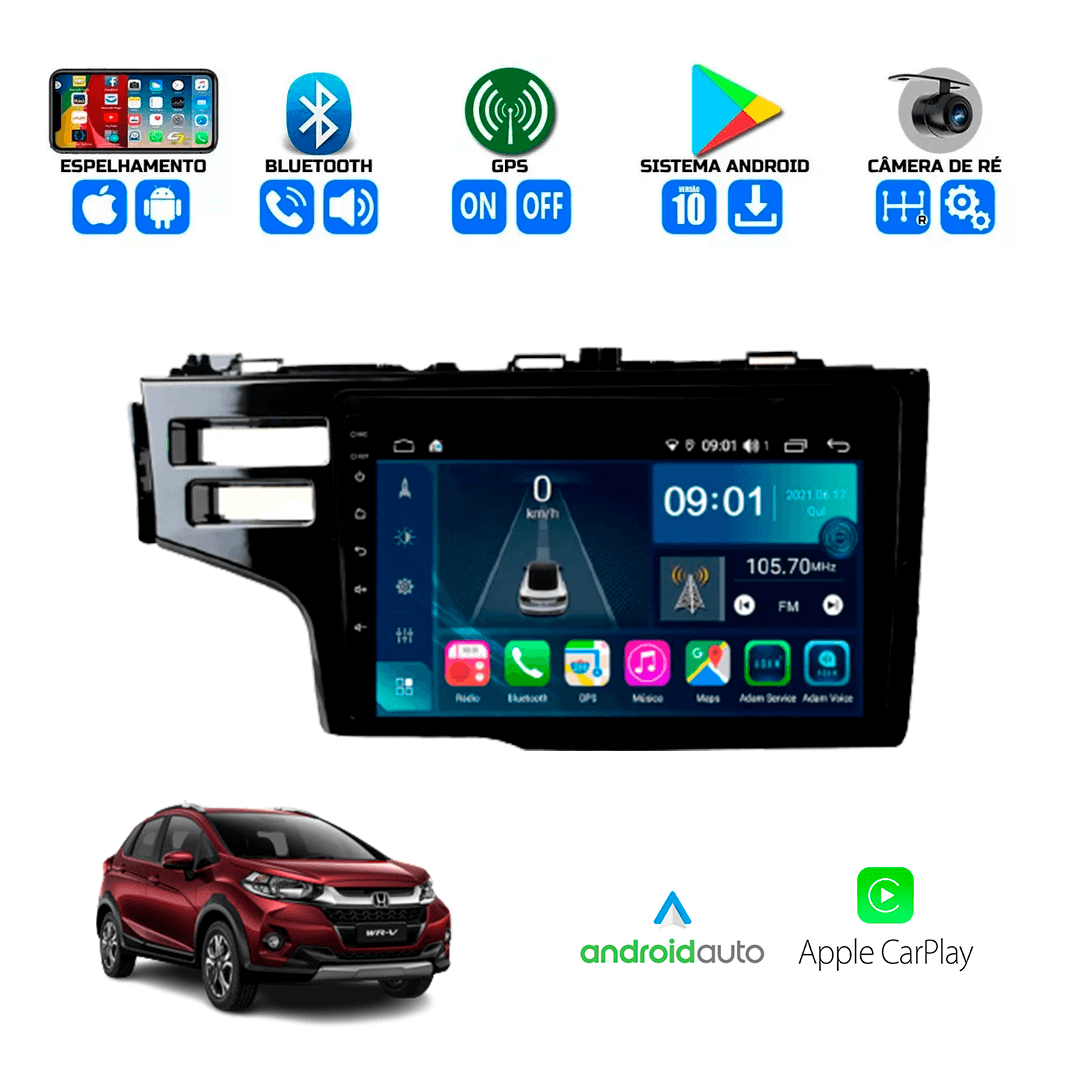 Central Multimidia Honda Wrv 2015 a 2021 Cartronic