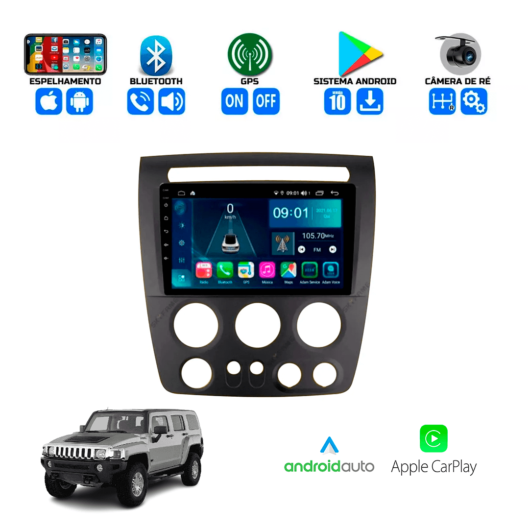 Central Multimidia Hummer H3 2006 a 2010 Cartronic