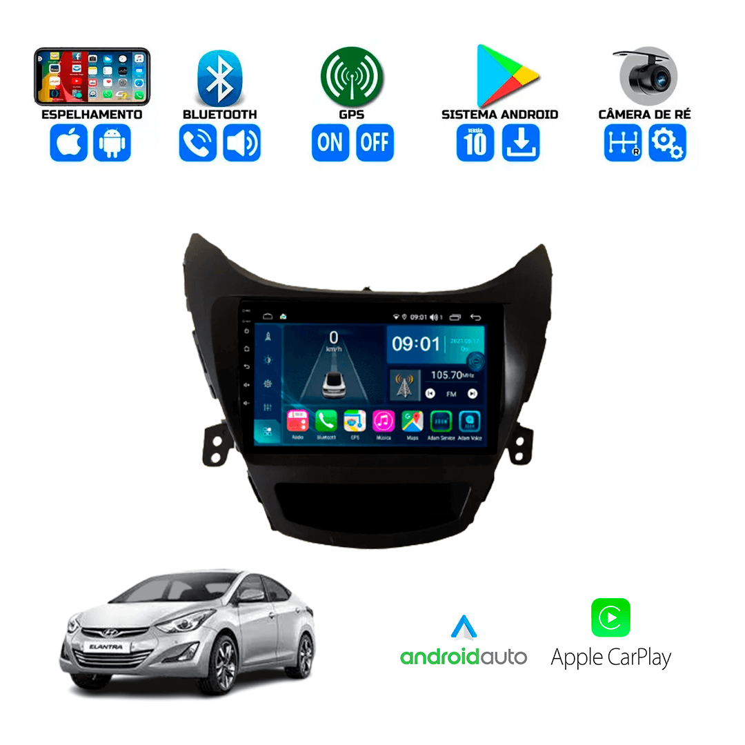 Central Multimidia Hyundai Elantra 2010 a 2013 Cartronic