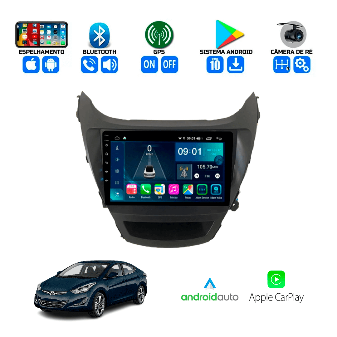 Central Multimidia Hyundai Elantra 2014 a 2016 Cartronic