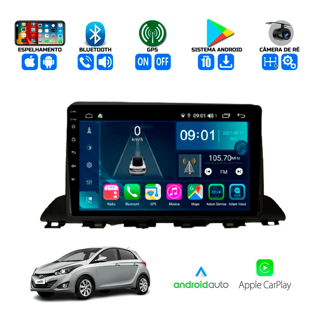 Central Multimidia Hyundai Hb20 2014 a 2020 Cartronic