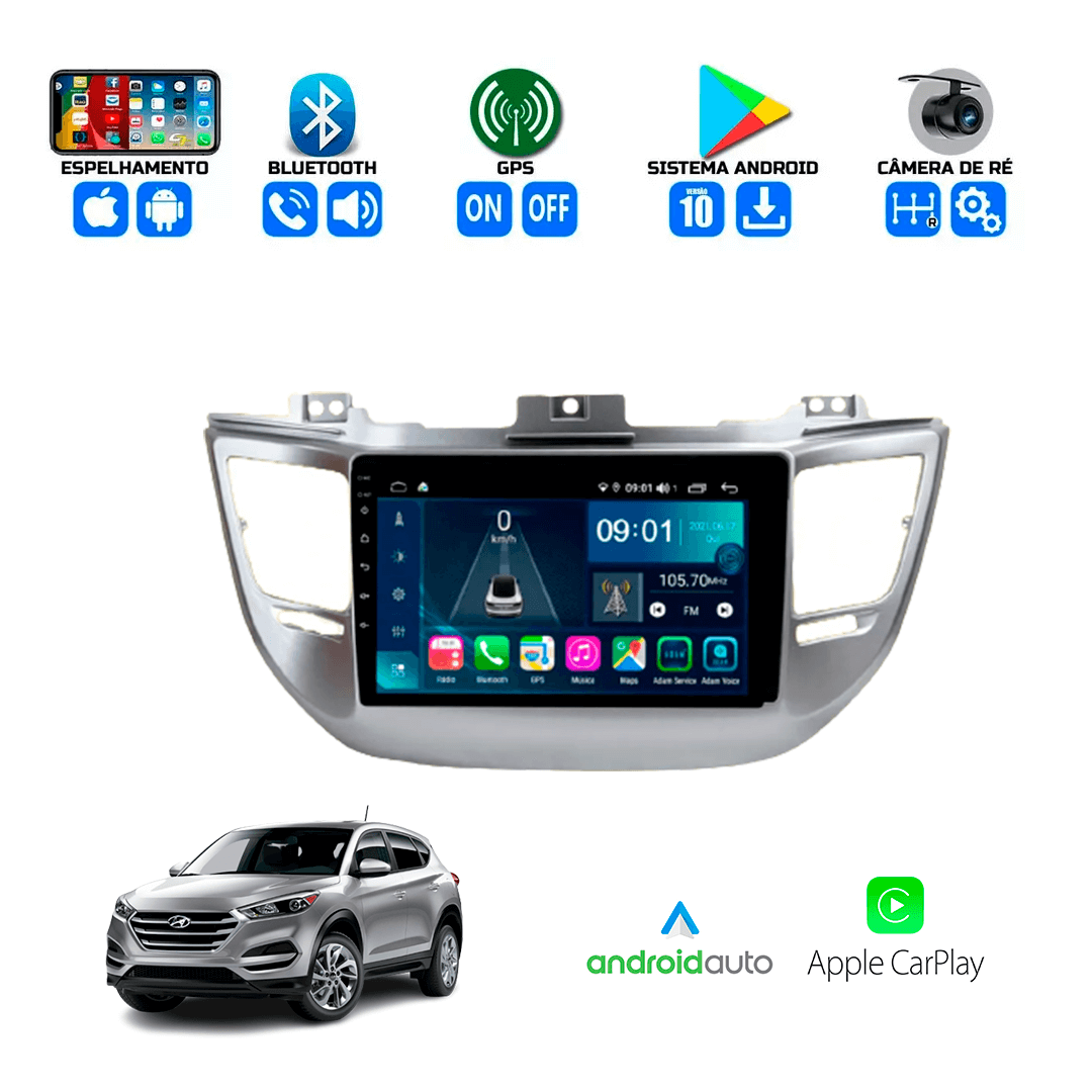 Central Multimidia Hyundai Tucson 2017 a 2023 Cartronic