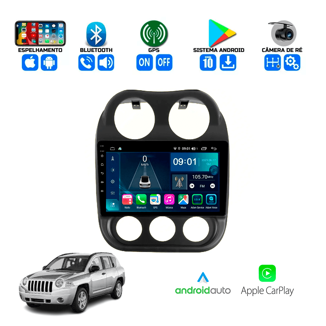 Central Multimidia Jeep Compass 2008 a 2015 Cartronic