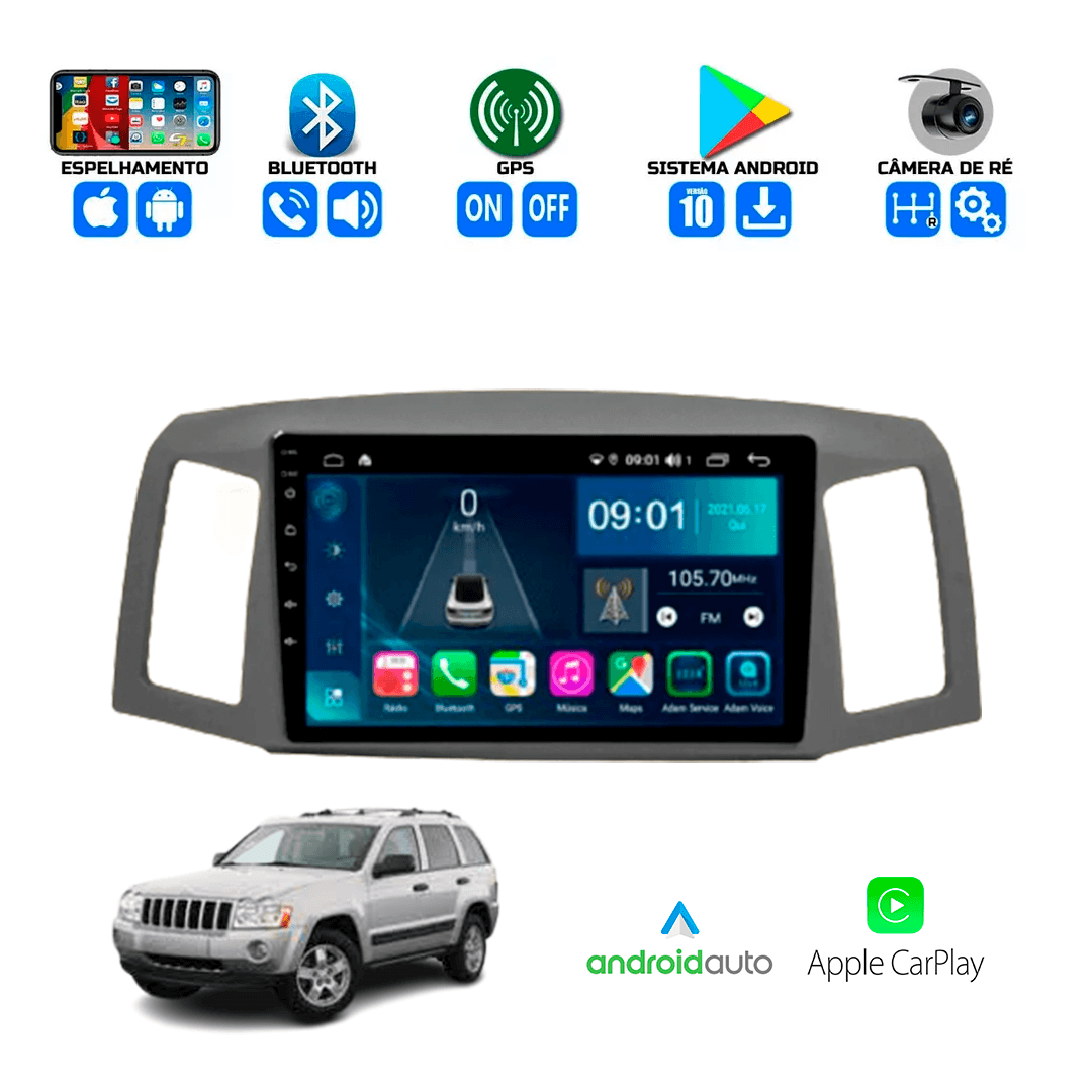 Central Multimidia Jeep Grand Cherokee 2005 a 2007 Cartronic