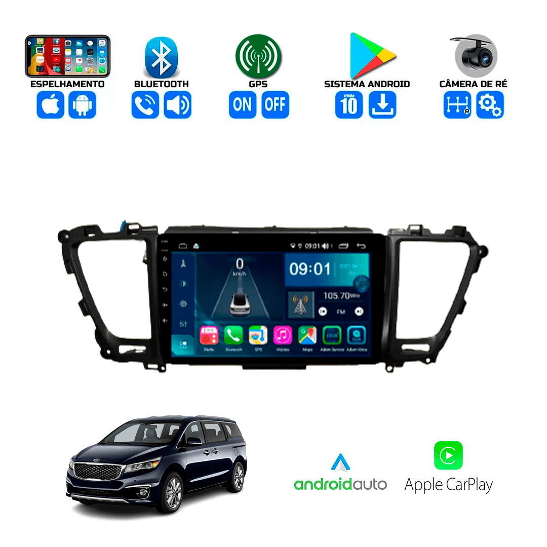 Central Multimidia Kia Carnival 2016 a 2020 Cartronic