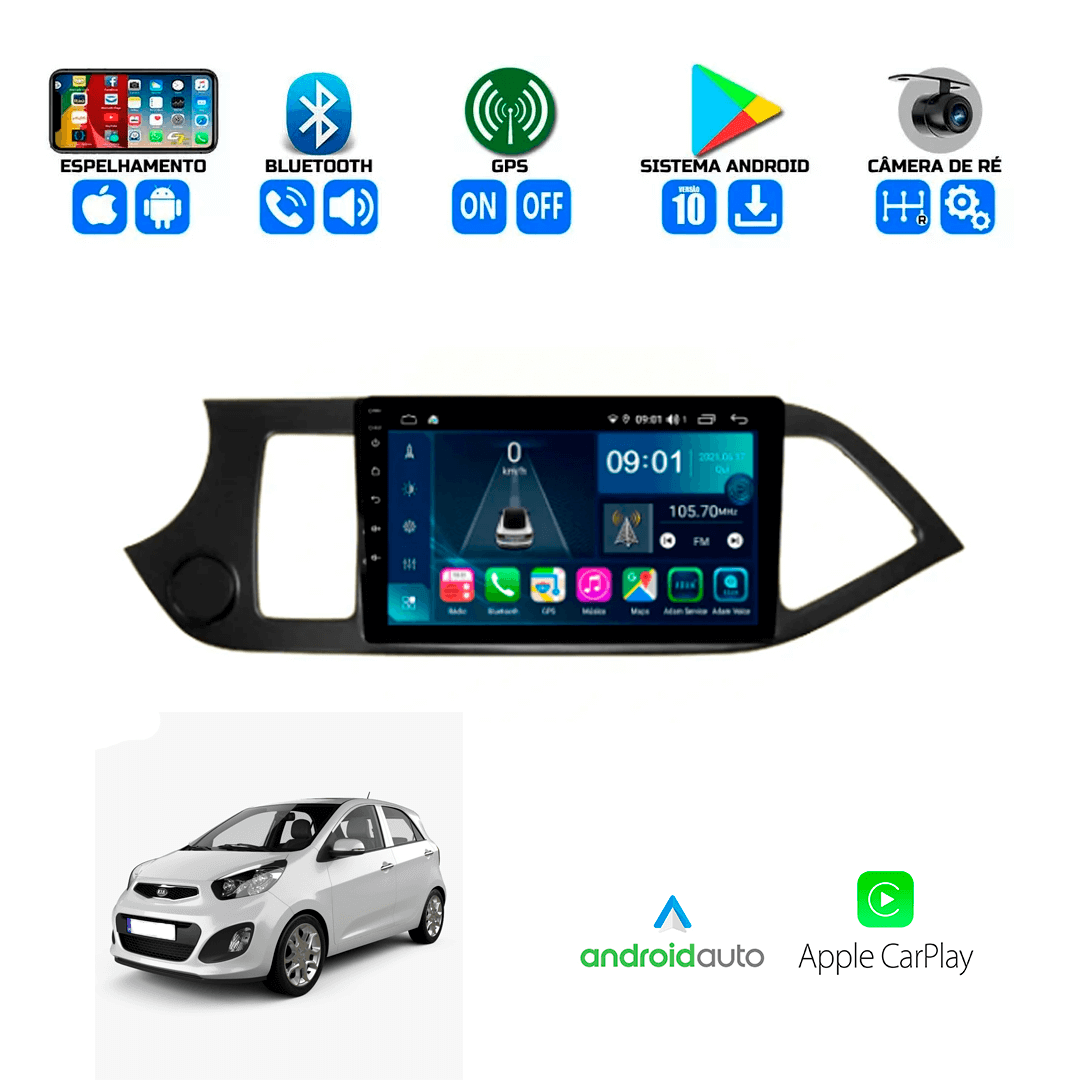 Central Multimidia Kia Picanto 2012 a 2017 Cartronic