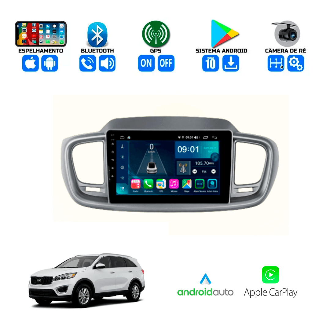 Central Multimidia Kia Sorento 2017 a 2020 Cartronic
