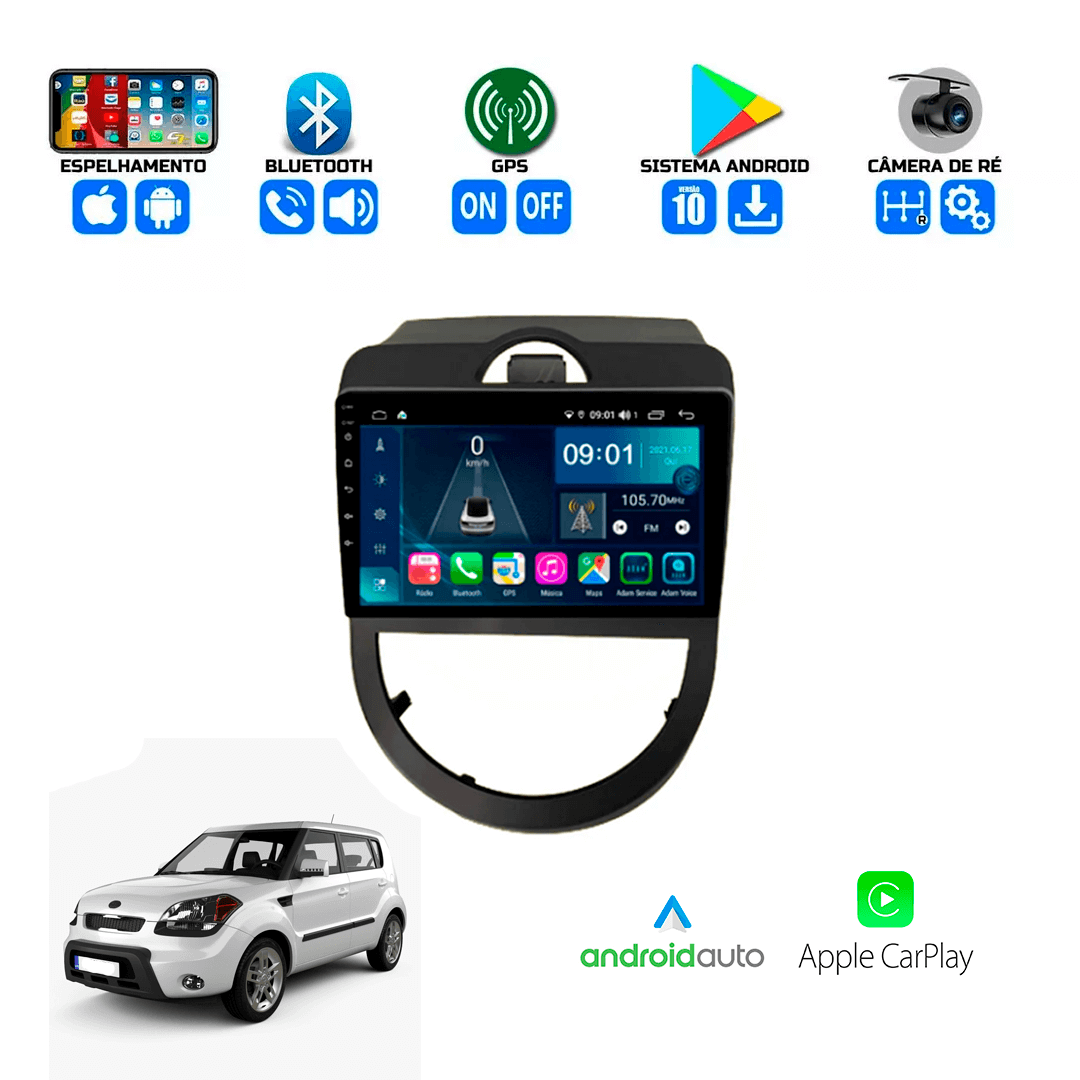 Central Multimidia Kia Soul 2009 a 2011 Cartronic