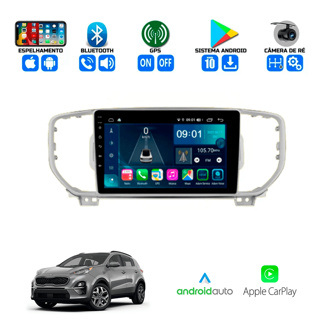 Central Multimidia Kia Sportage 2017 a 2020 Cartronic