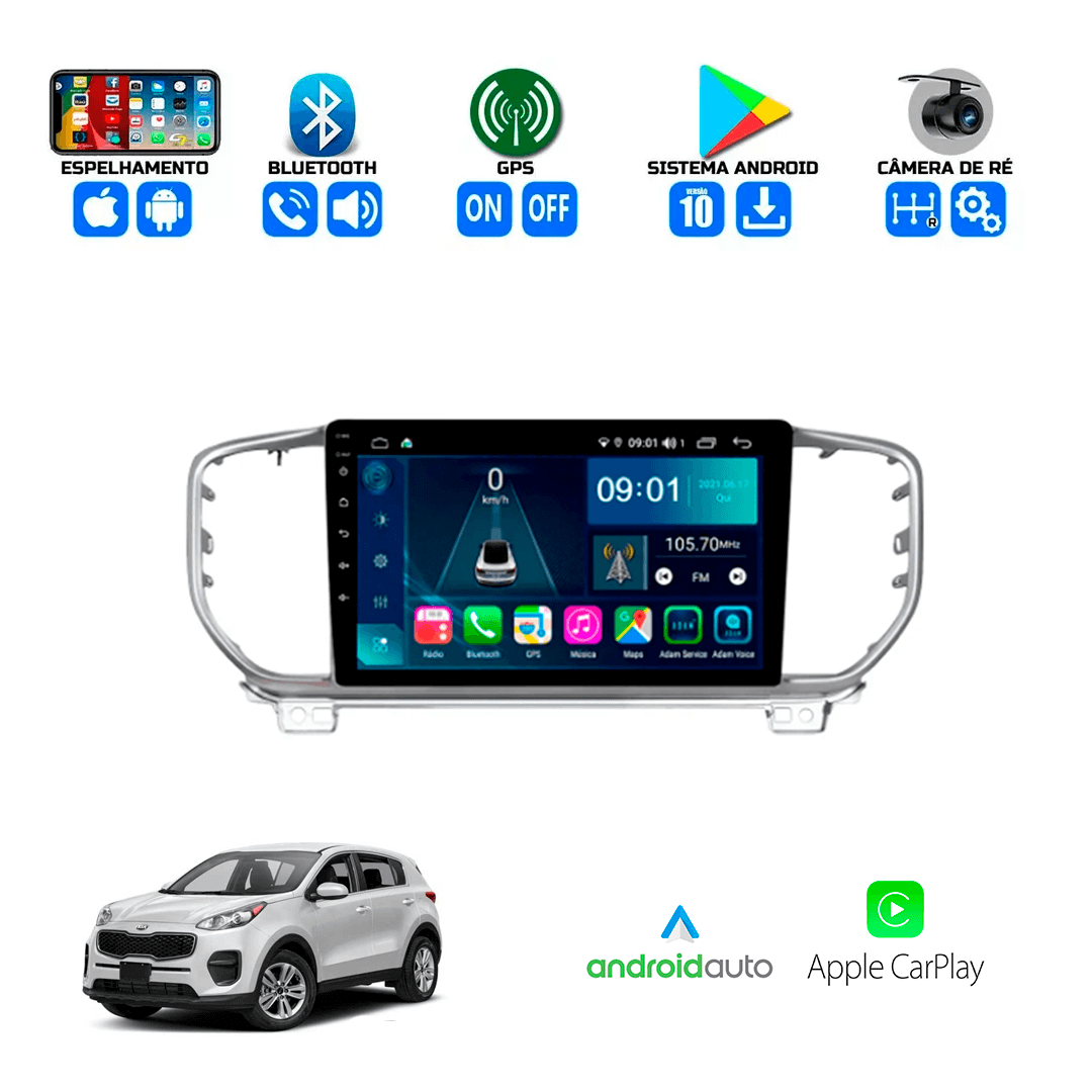 Central Multimidia Kia Sportage 2020 a 2022 Cartronic