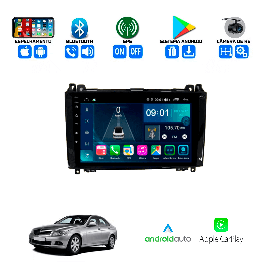 Central Multimidia Mercedes-Benz Classe C 2008 a 2011 Cartronic