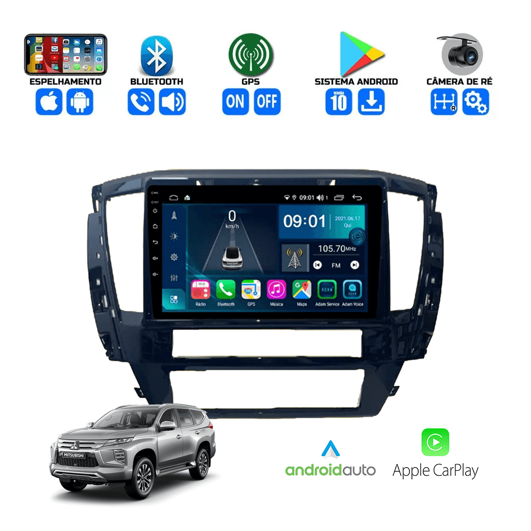 Central Multimidia Mitsubishi Pajero Sport 2021 a 2022 Cartronic