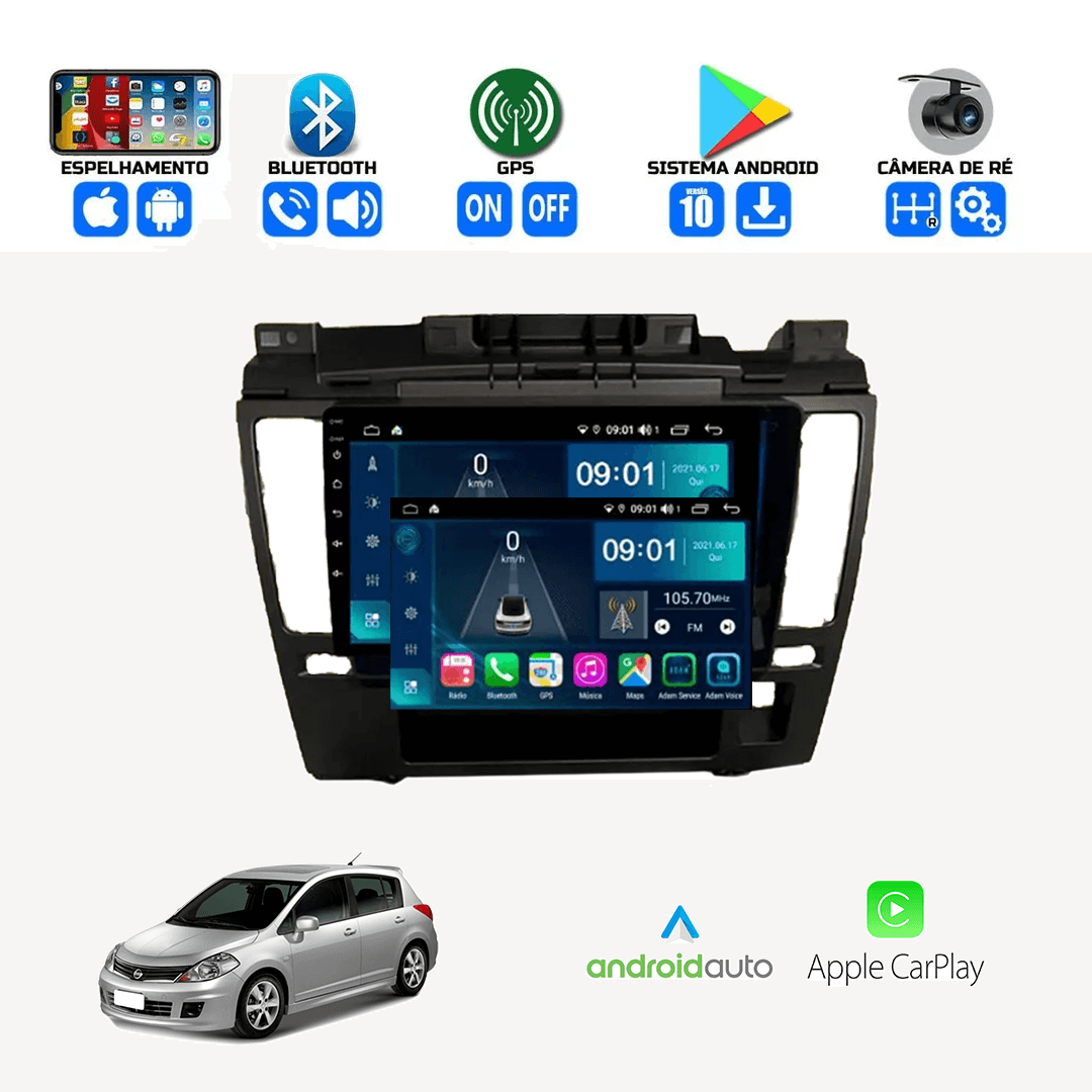 Central Multimidia Nissan Tiida 2008 a 2013 Cartronic
