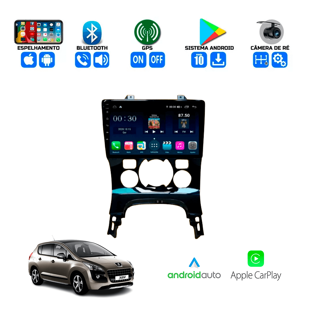 Central Multimidia Peugeot 3008 2010 a 2016 Cartronic OCTACORE