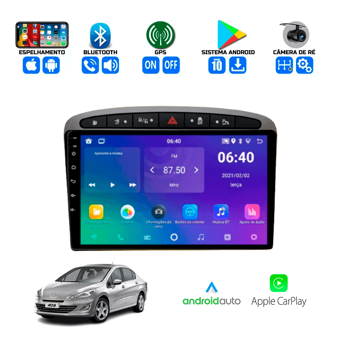 Central Multimidia Peugeot 408 Rcz 2011 a 2018 Cartronic OCTACORE