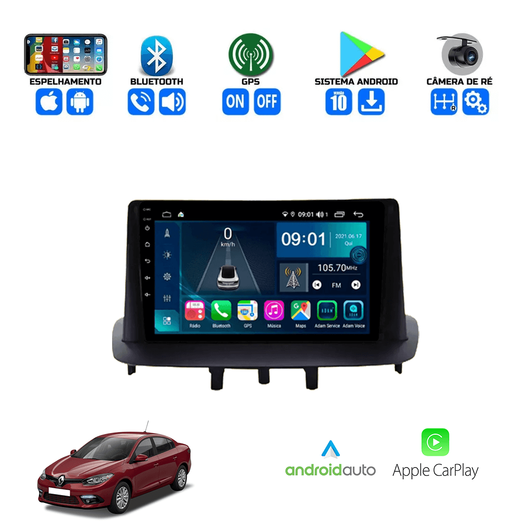 Central Multimidia Renault Fluence 2011 a 2018 Cartronic
