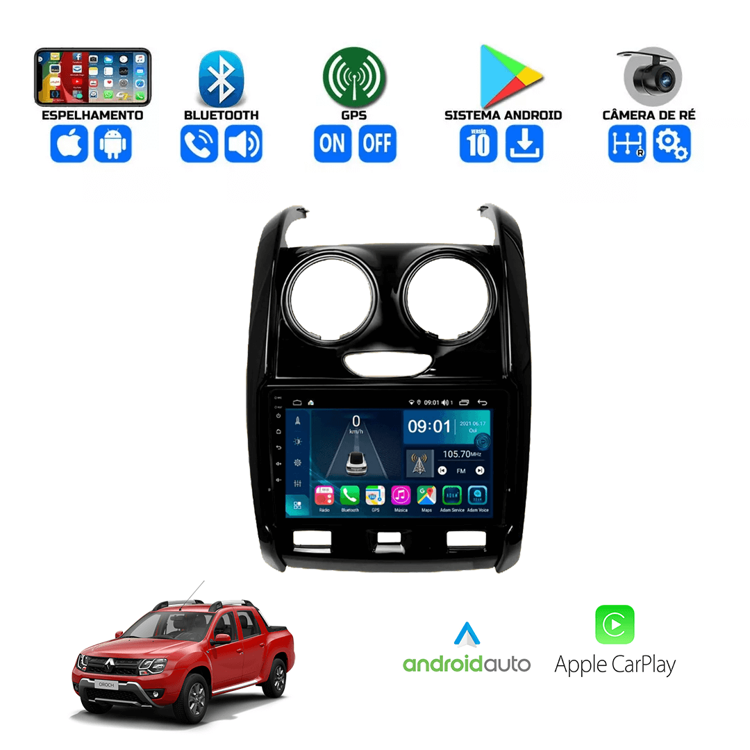 Central Multimidia Renault Oroch 2016 a 2020 Cartronic