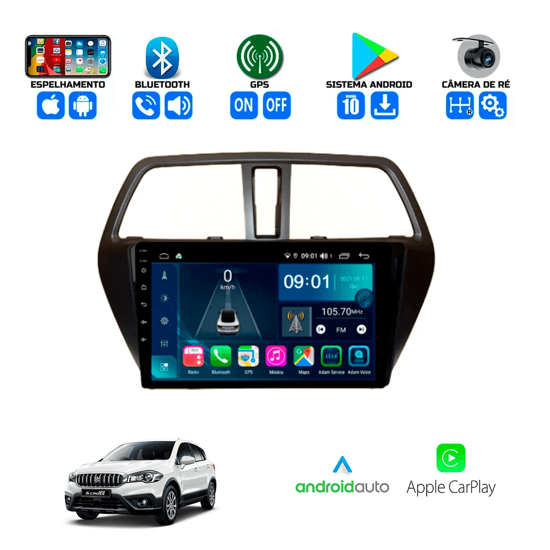 Central Multimidia Suzuki Scross 2015 a 2021 Cartronic