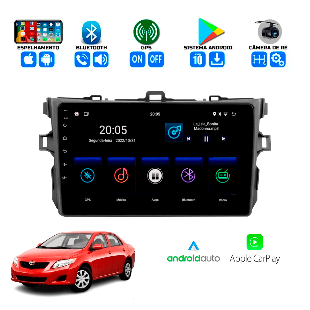 Central Multimidia Toyota Corolla 2009 a 2014 Cartronic
