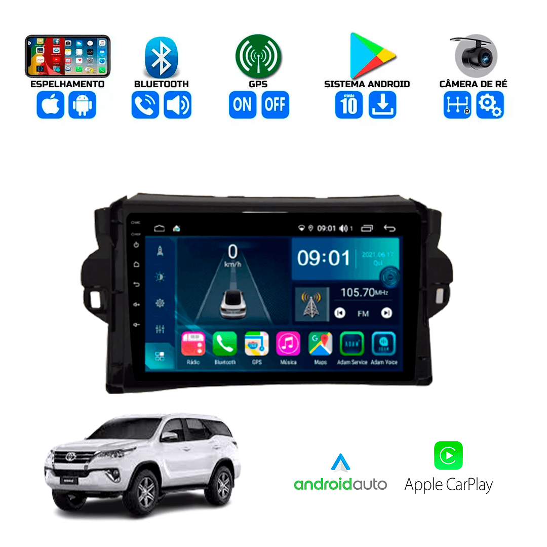 Central Multimidia Toyota Sw4 2017 a 2023 Cartronic