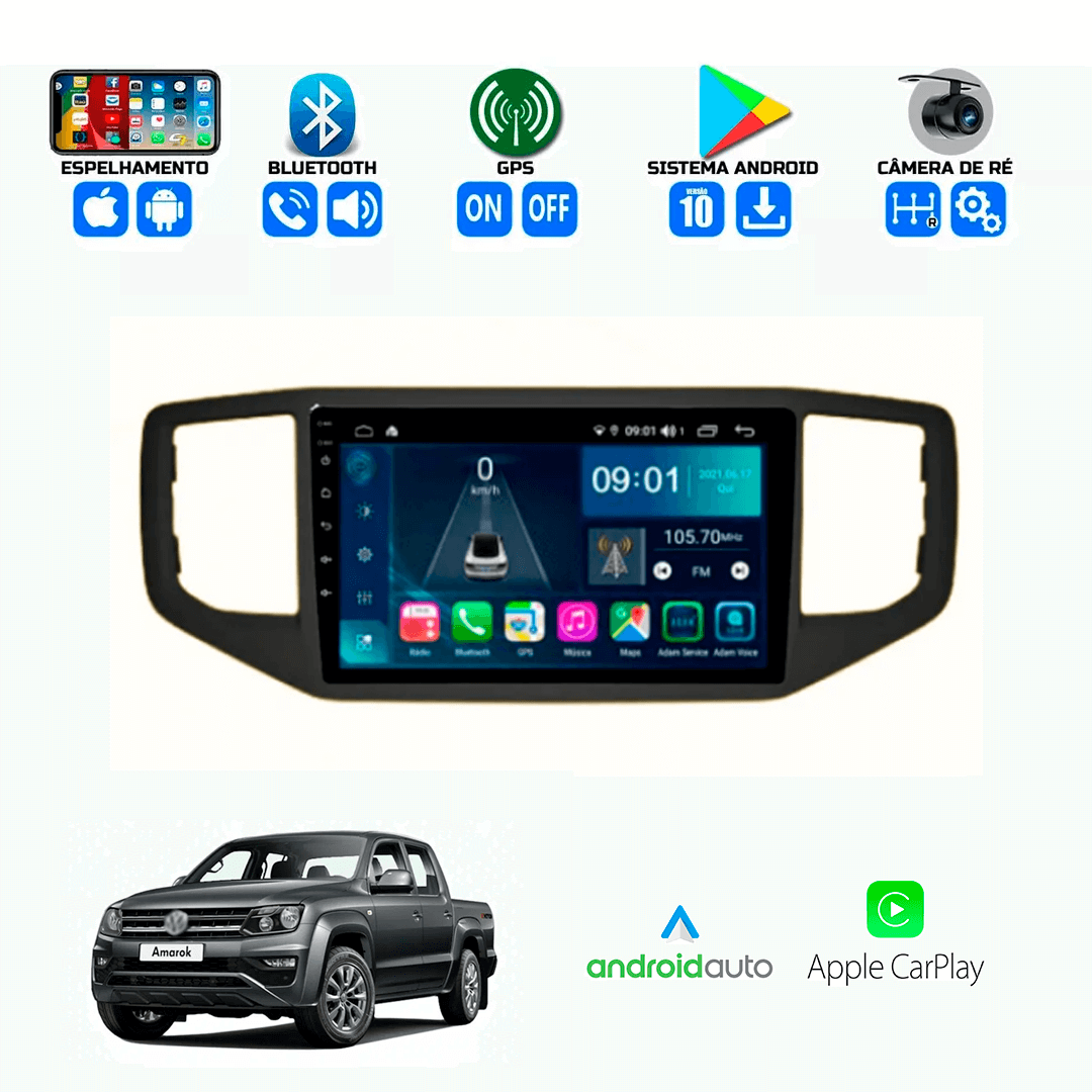 Central Multimidia Volkswagen Amarok 2017 a 2023 Cartronic