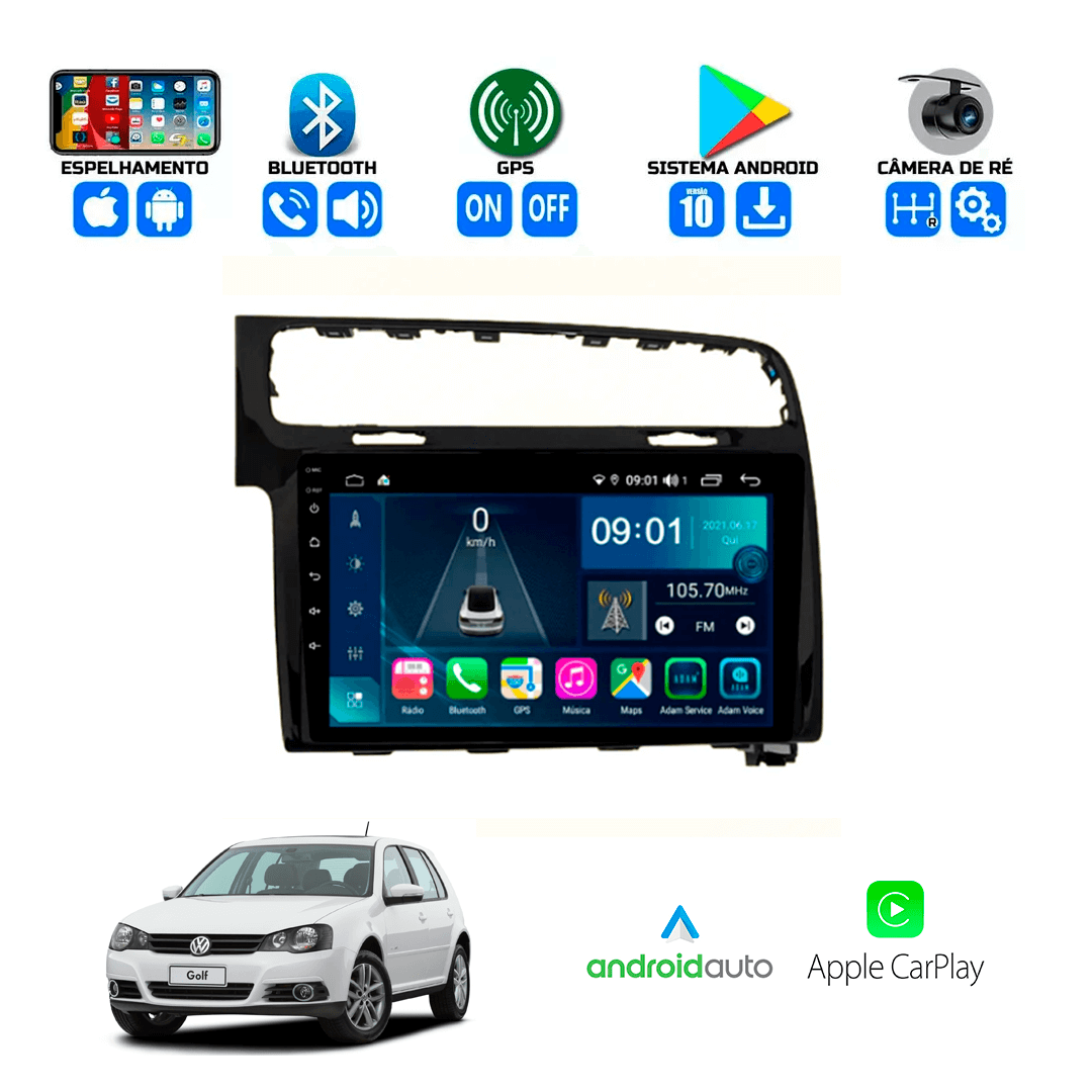 Central Multimidia Volkswagen Golf 2013 a 2020 Cartronic