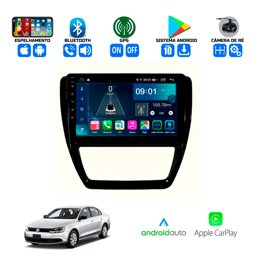 Central Multimidia Volkswagen Jetta 2011 a 2016 Cartronic
