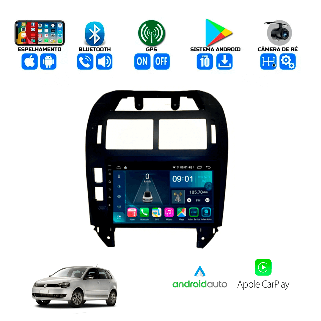 Central Multimidia Volkswagen Polo 2002 a 2014 Cartronic