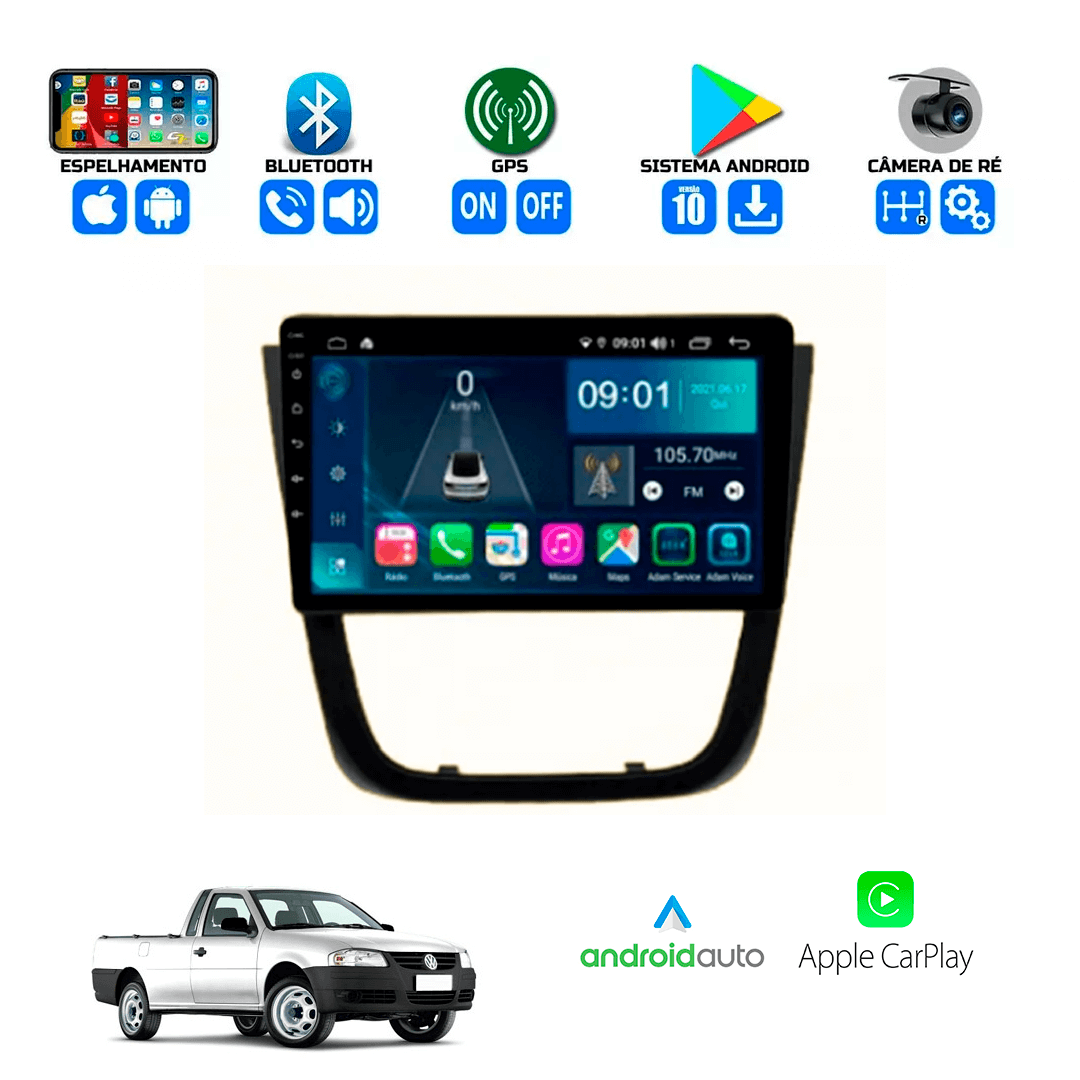 Central Multimidia Volkswagen Saveiro 2009 a 2013 Cartronic