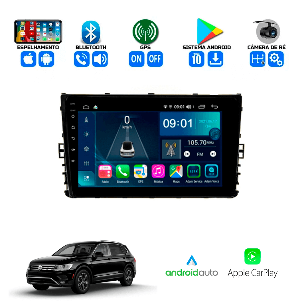 Central Multimidia Volkswagen Tiguan 2018 a 2023 Cartronic